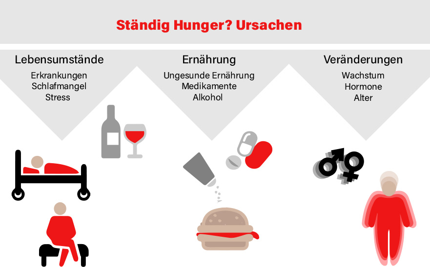 Ursachen für ständigen Hunger