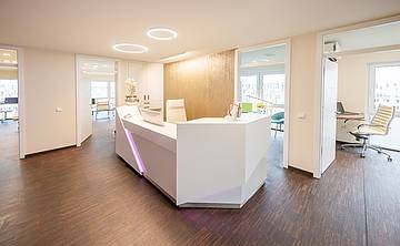 PraxisClinic Jadore Darmstadt, Empfang